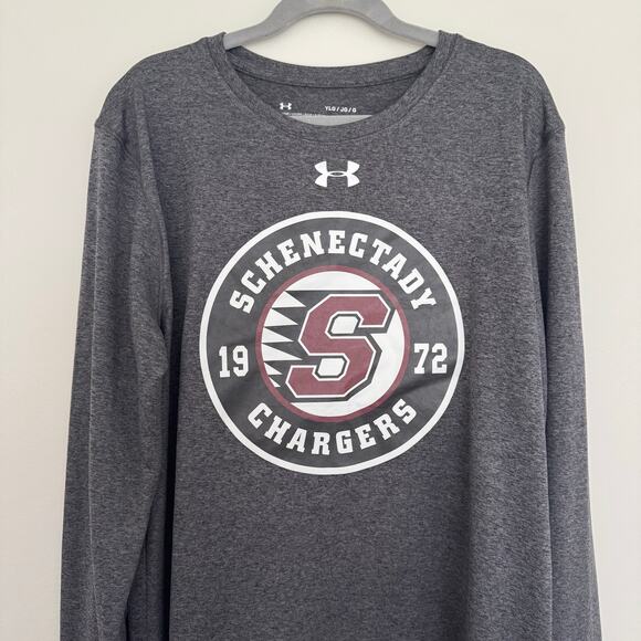 Under Armour Dri Fit 'Schenectady Chargers' Long Sleeve Tee in Gray - Picture 3 of 6